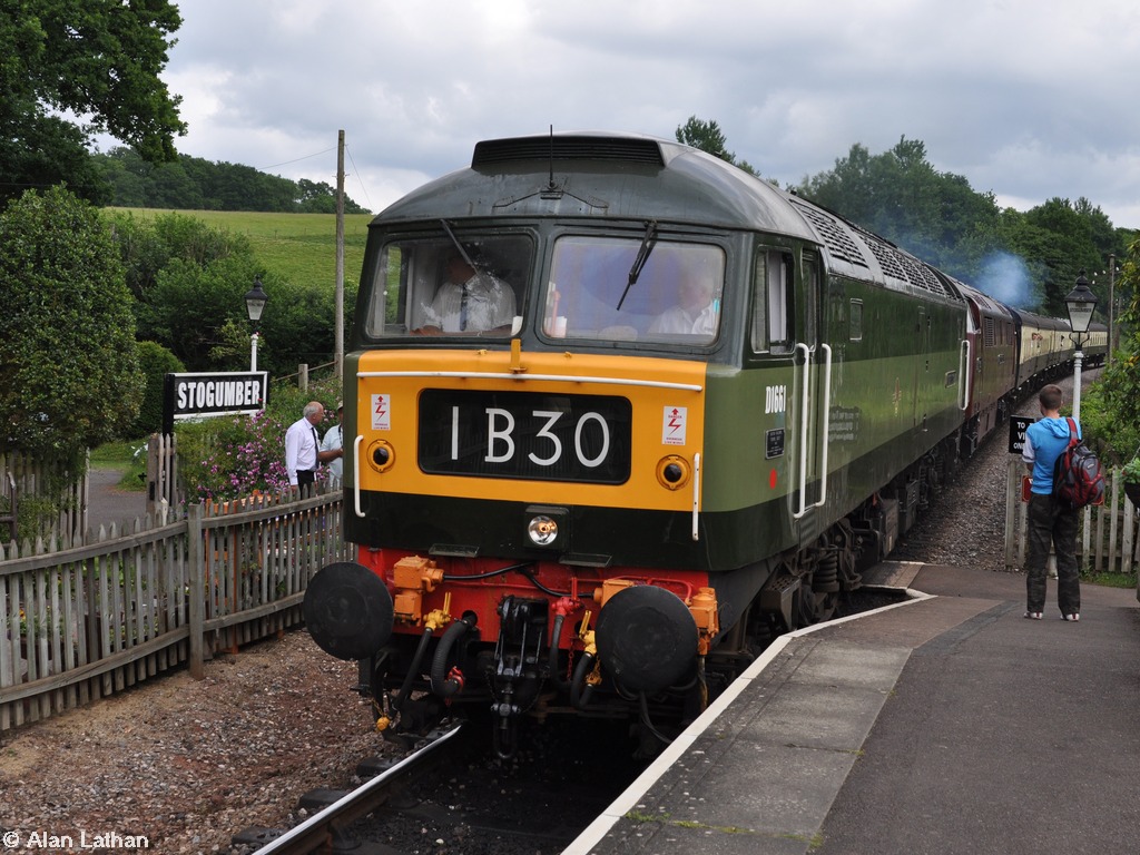 D1661 Stogumber 13 June 2010
Co-Co Class 47 'North Star' West Somerset Railway, with D1062 Western Courier
