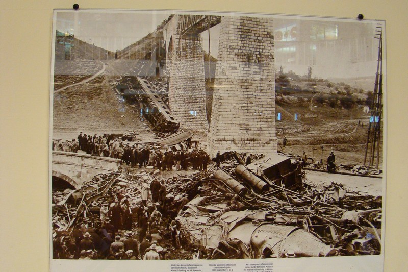Budapest Transport Museum 14 Jun 2008
September 13, 1931 – Biatorbágy, Hungary: Sylvestre Matuschka blows up the viaduct under the Budapest-Vienna express train, killing 22 passengers and injuring 17. 

